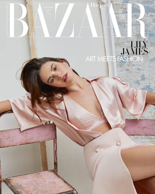 UK Harper’s Bazaar November 2020 : Lily James by Agata Pospieszynska