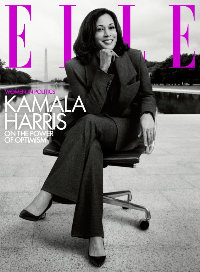 US Elle November 2020 : Kamala Harris by Inez van Lamsweerde & Vinoodh Matadin