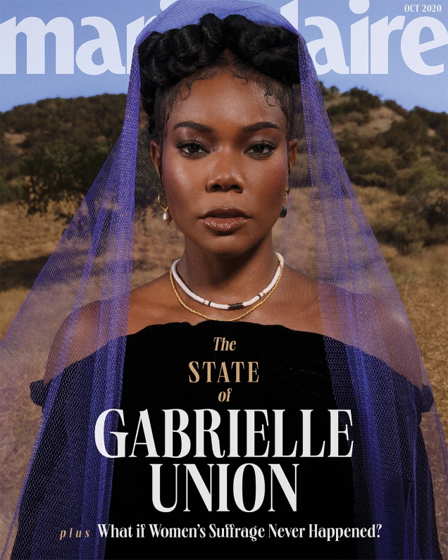 US Marie Claire October 2020 : Gabrielle Union by Djeneba Aduayom