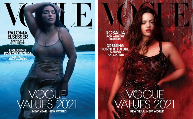 US Vogue January 2021 : The 'Vogue Values' of 2021 by Annie Leibovitz