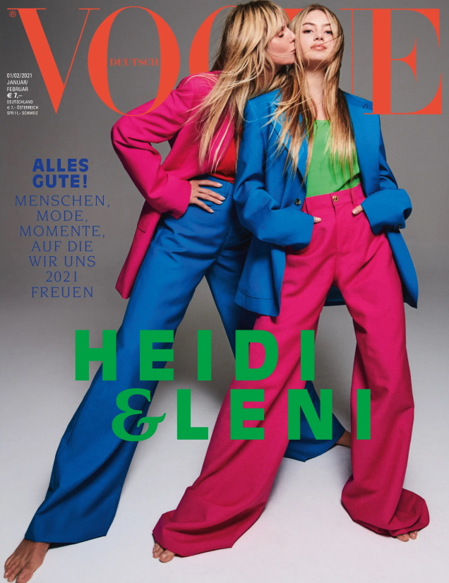 Vogue Germany January/February 2021 : Heidi Klum & Leni Klum by Chris Colls