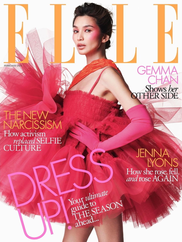 UK Elle February 2021 : Gemma Chan by Marcin Kempski