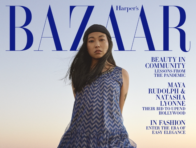 Awkwafina US Harper's Bazaar February 2021 - theFashionSpot