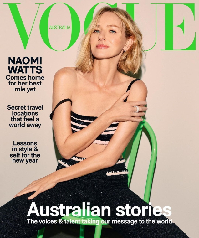 Vogue Australia January 2021 : Naomi Watts by Carin Backoff