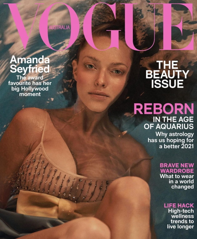 Vogue Australia February 2021 : Amanda Seyfried by Lachlan Bailey