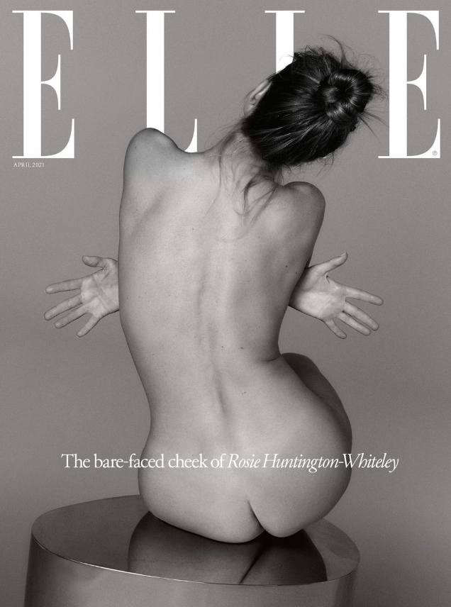 UK Elle April 2021 : Rosie Huntington-Whiteley by Quentin Jone