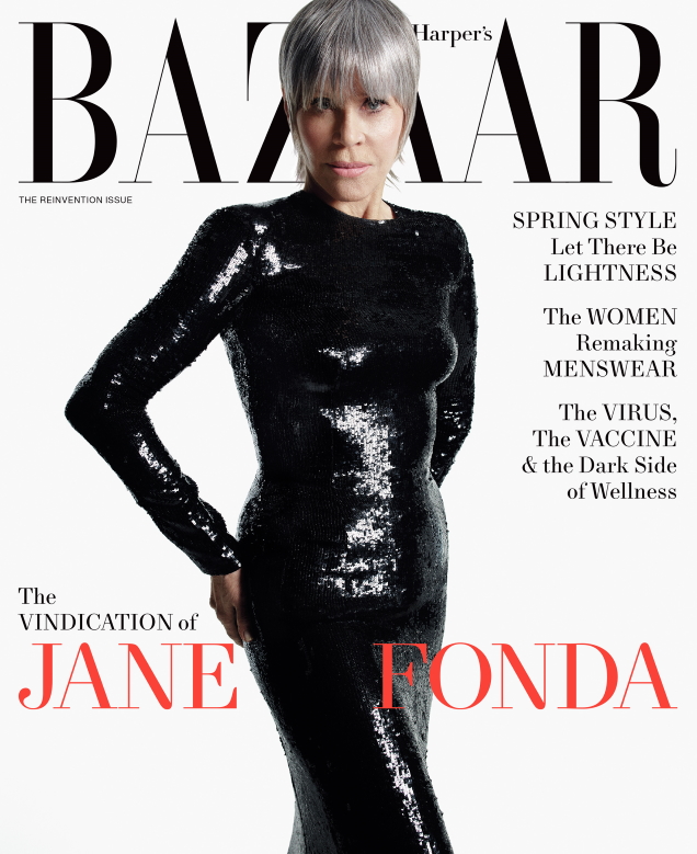 US Harper’s Bazaar April 2021 : Jane Fonda by Mario Sorrenti