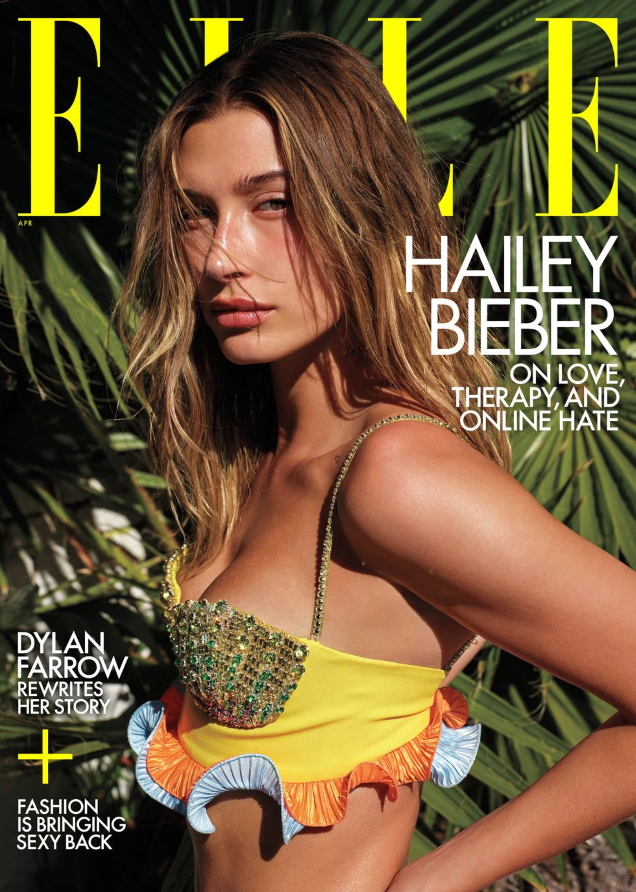 US Elle April 2021 : Hailey Bieber by Mario Sorrenti