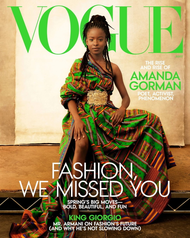US Vogue May 2021 : Amanda Gorman by Annie Leibovitz