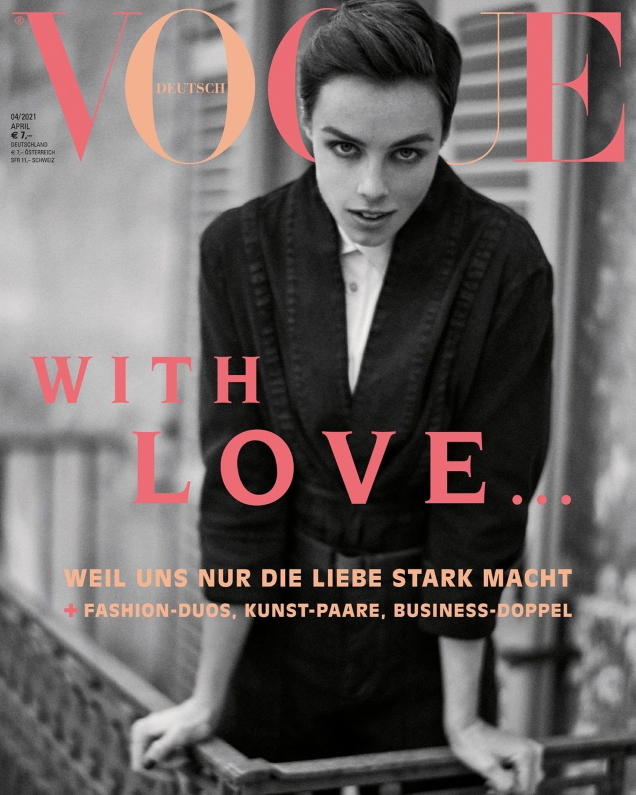 Edie Campbell Vogue Germany April 2021 - theFashionSpot