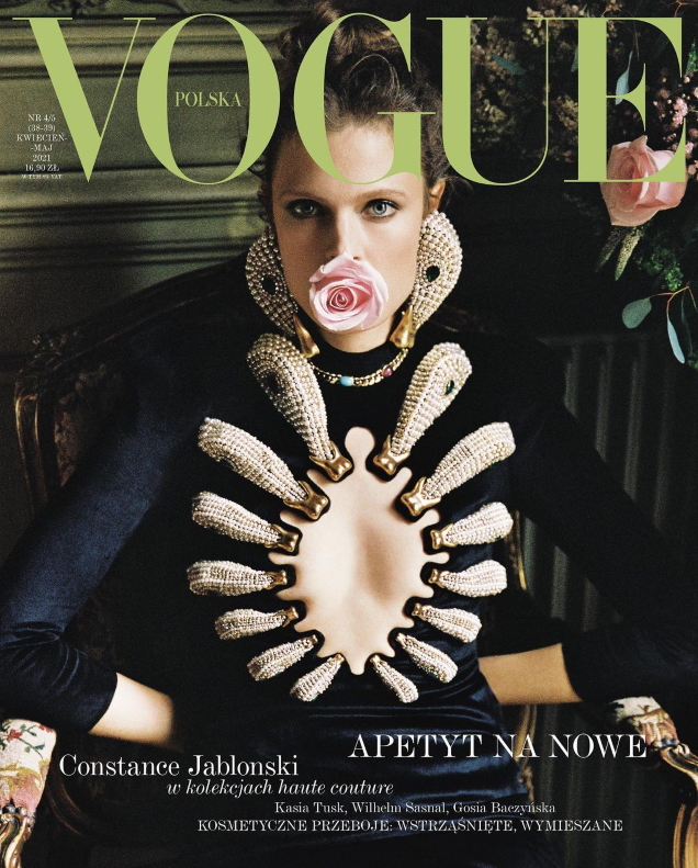 Vogue Poland April/May 2021 : Constance Jablonski by Branislav Simoncik