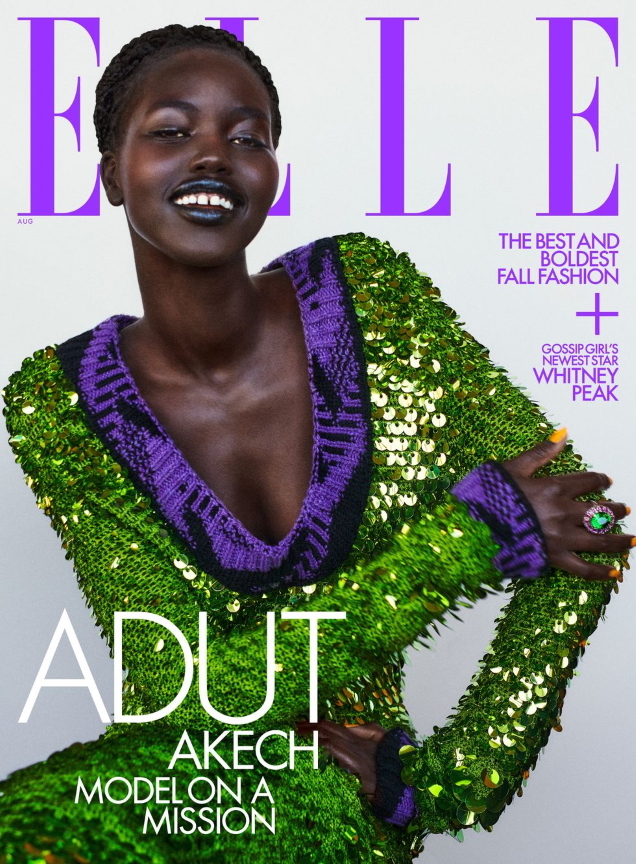 US Elle August 2021 : Adut Akech by Chris Colls & Kendall Jenner by Zoey Grossman