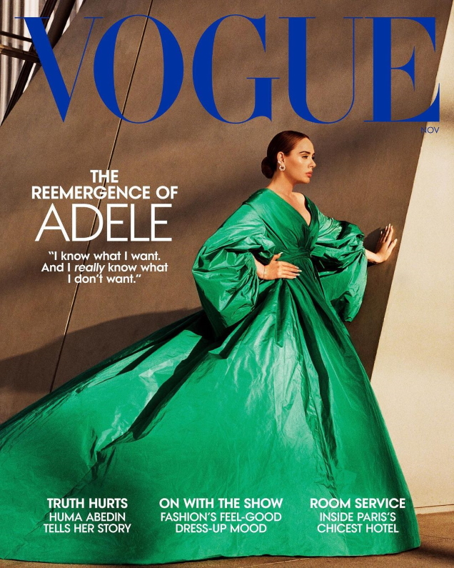 US Vogue November 2021 : Adele by Alasdair McLellan