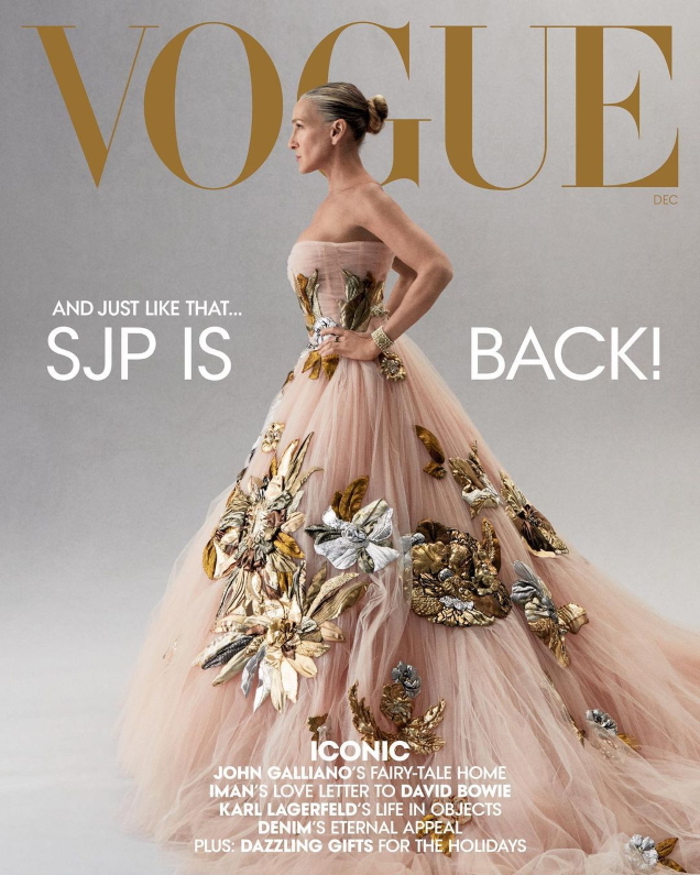 US Vogue December 2021 : Sarah Jessica Parker by Daniel Jackson