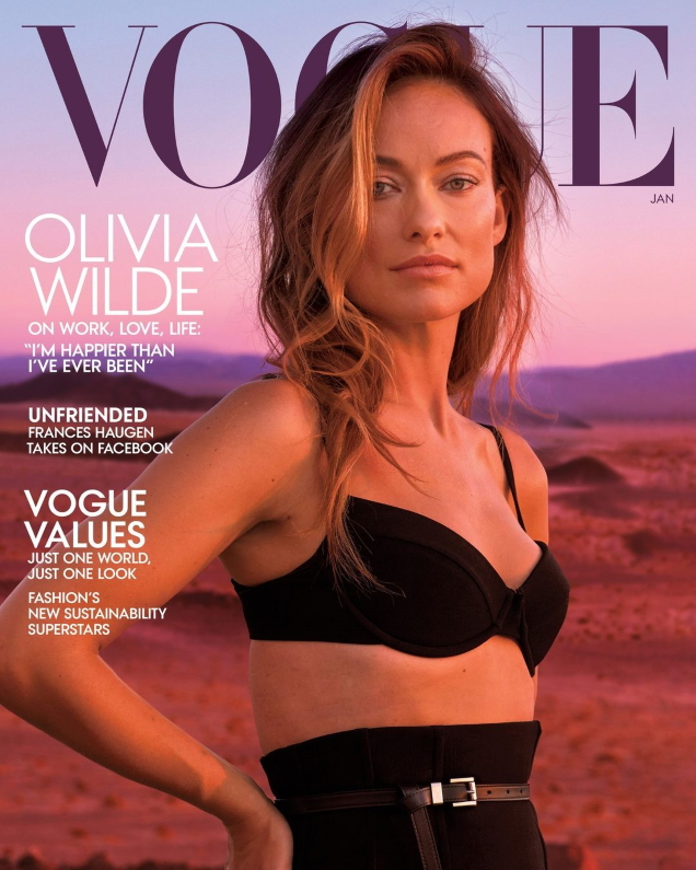 US Vogue January 2022 : Olivia Wilde by Annie Leibovitz