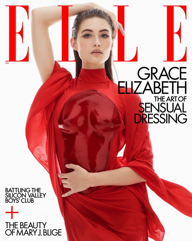 US Elle February 2022 : Grace Elizabeth by Sølve Sundsbø