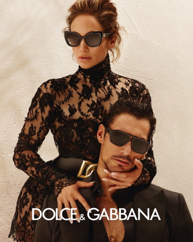 Dolce & Gabbana Eyewear S/S 2022 : Jennifer Lopez & David Gandy by Mert Alas & Marcus Piggott