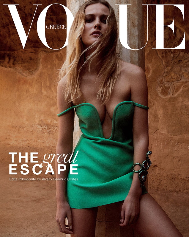 Vogue Greece June 2022 : Edita Vilkeviciute by Alvaro Beamud Cortes