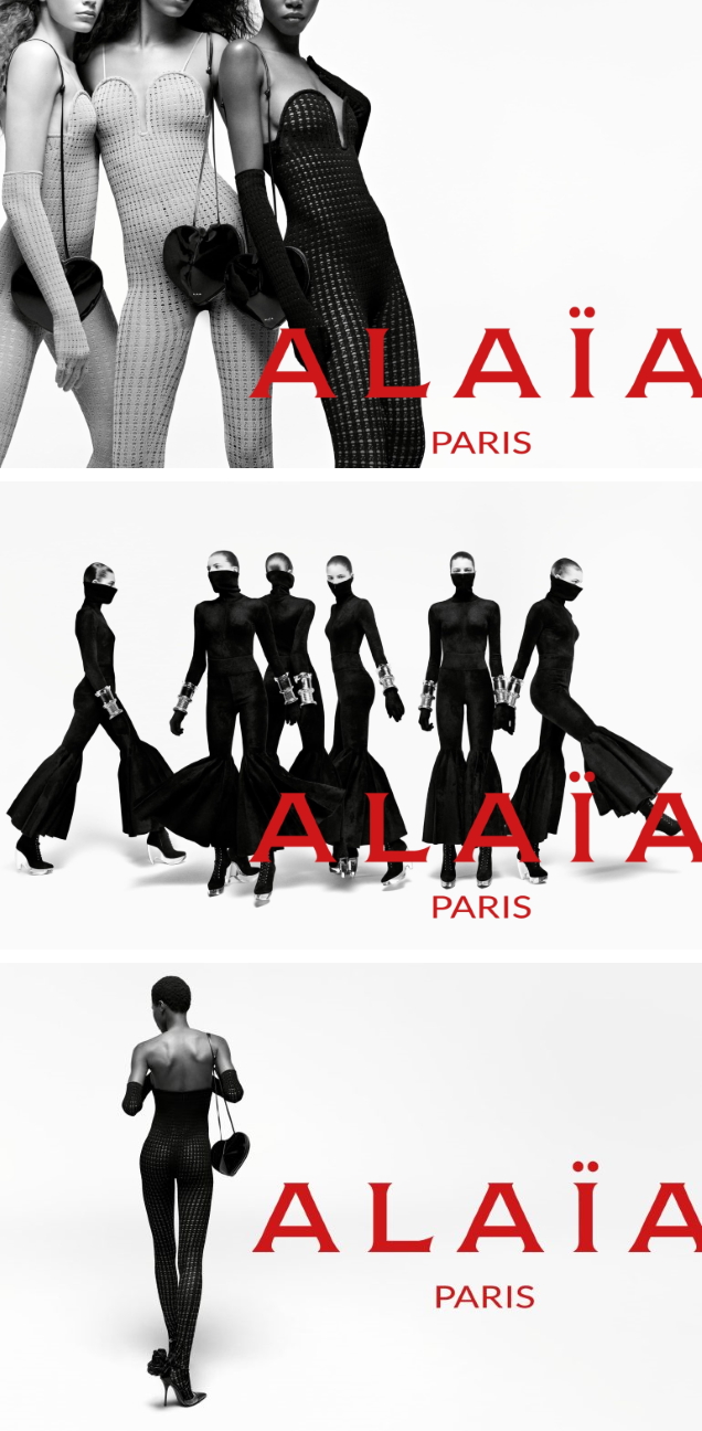 Alaïa F/W 2022.23 : Mona Tougaard, Mirthe Dijk & Victoria Fawole by Willy Vanderperre