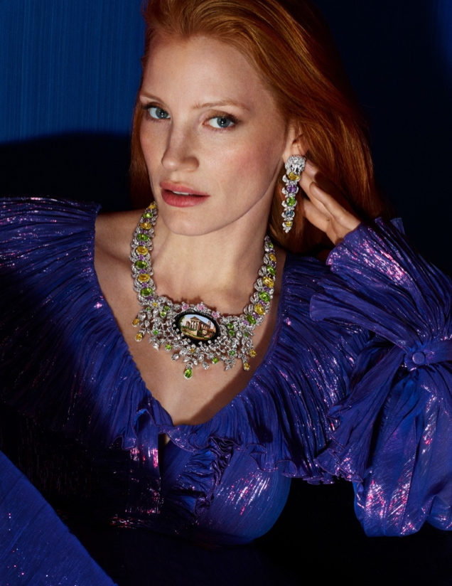 Gucci High Jewelry S/S 2022 : Jessica Chastain by Mert Alas & Marcus Piggott