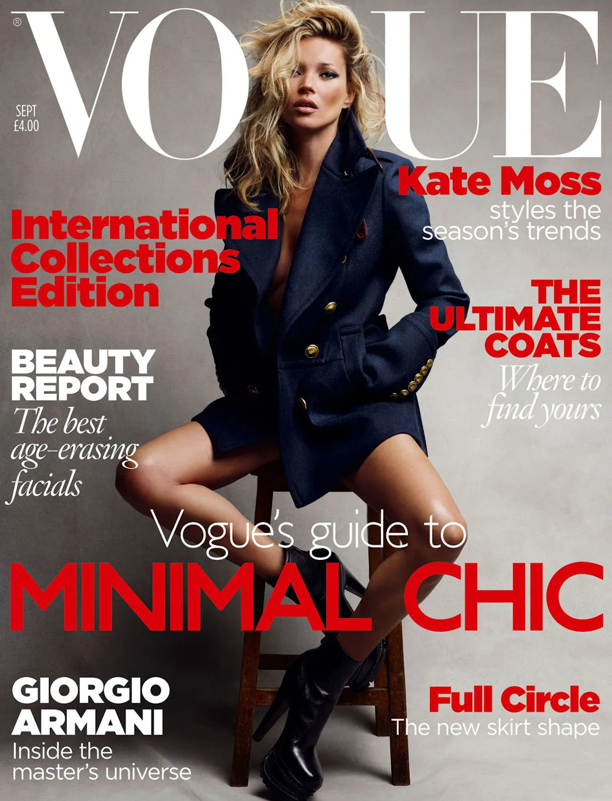 16 Times Kate Moss Rocked the Covers of British Vogue - theFashionSpot