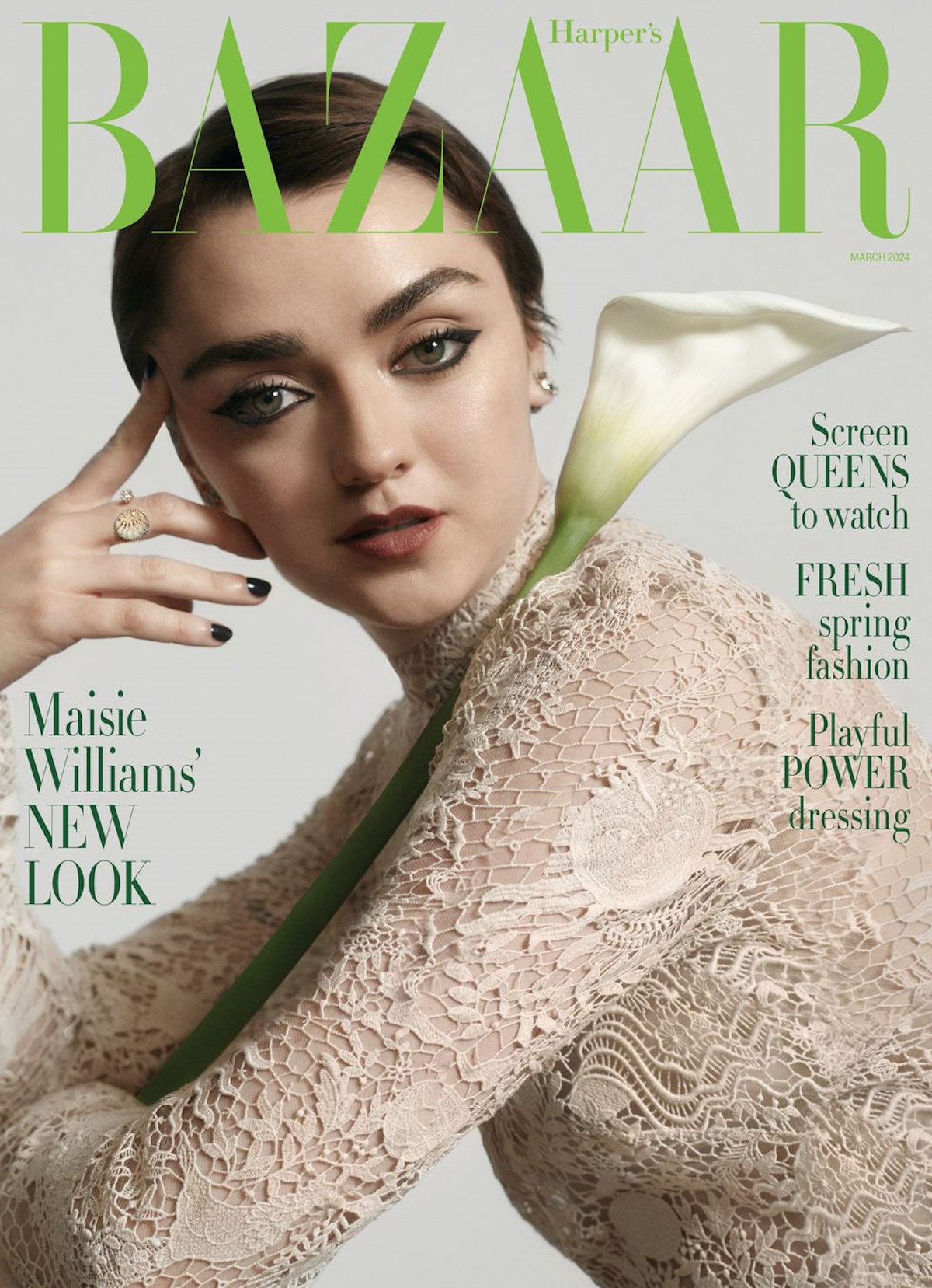 Maisie Williams UK Harper S Bazaar March 2024 TheFashionSpot   Ukbazaar March24 Maisie Main 