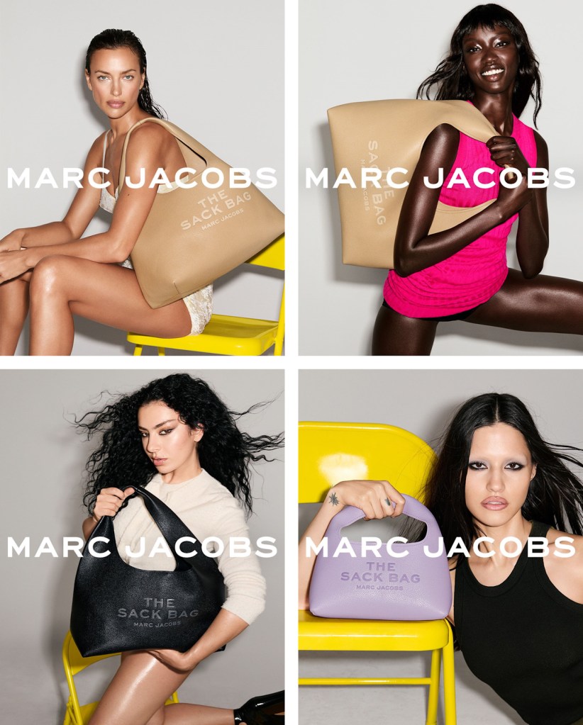 Marc Jacobs ‘The Sack Bag’ 2024 : Sabrina Carpenter, Vittoria Ceretti, Irina Shayk, Anok Yai, Charli XCX & Gabriette by Carin Backoff