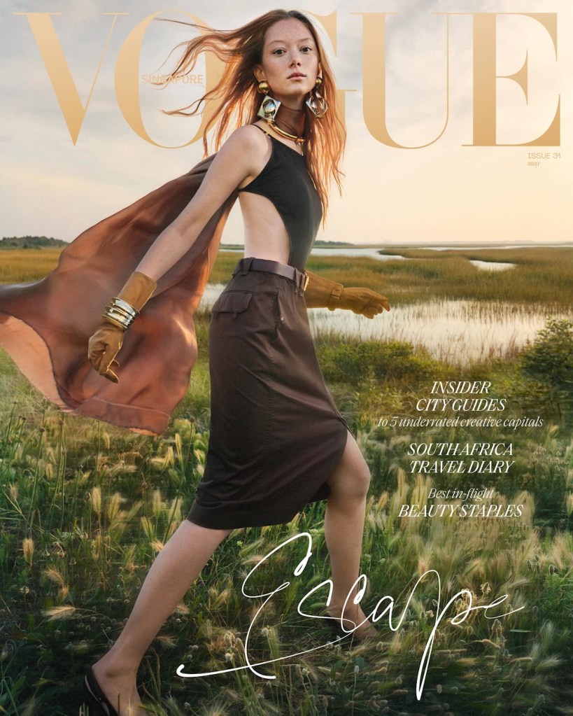Vogue Singapore May 2024 : Sara Grace Wallerstedt by Txema Yeste