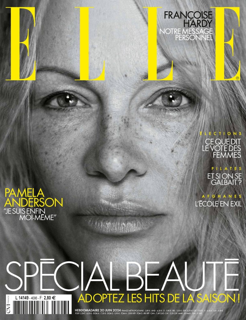 Elle France June 20, 2024 : Pamela Anderson by Heather Hazzan