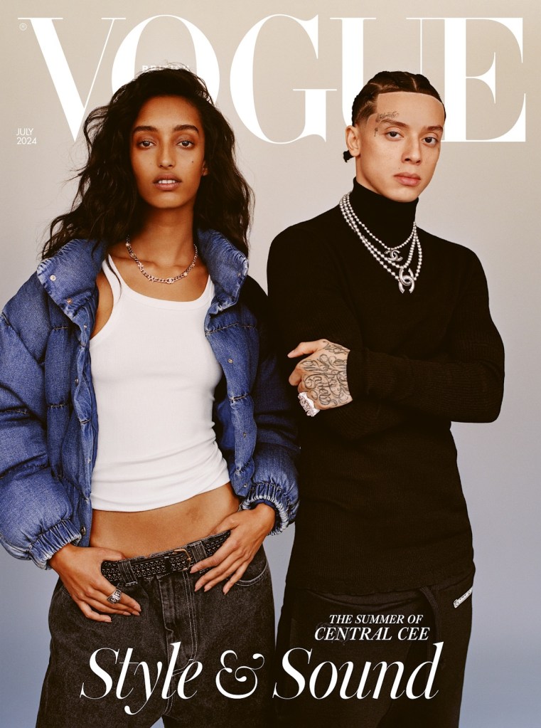 UK Vogue July 2024 : Mona Tougaard & Central Cee by Alasdair McLellan