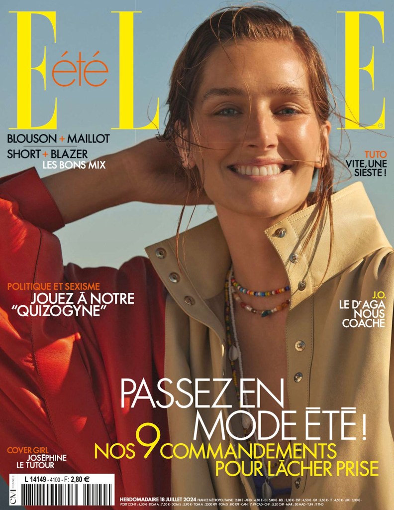 Elle France July 18, 2024 : Joséphine Le Tutour by Marie Schmidt 