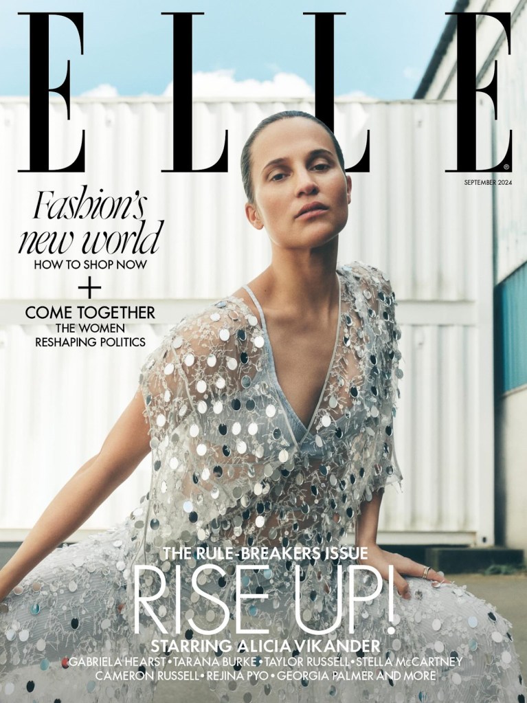 UK Elle September 2024 : Alicia Vikander by Tom Schirmacher 