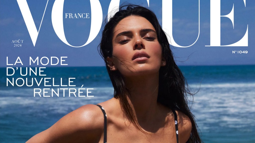 Vogue France August 2024 : Kendall Jenner by Mert Alas & Marcus Piggott