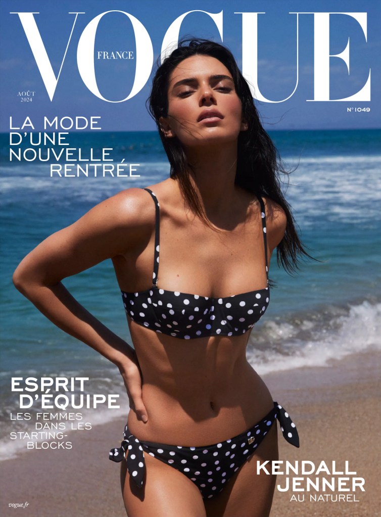 Vogue France August 2024 : Kendall Jenner by Mert Alas & Marcus Piggott