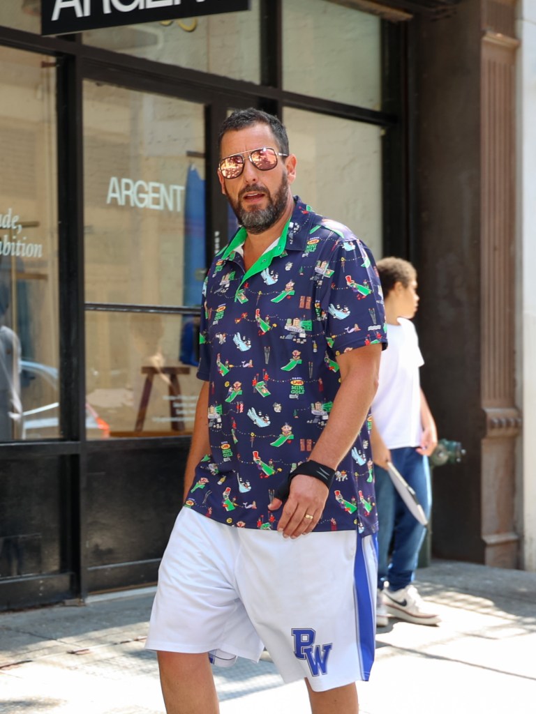 Adam Sandler is seen on August 20, 2024 in New York City.