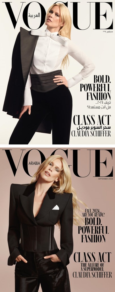 Vogue Arabia September 2024 : Claudia Schiffer by Kayt Jones