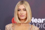 Hailey Baldwin arrives to the 2018 iHeartRadio Music Awards held at The Forum on March 11, 2018 in Inglewood, California. Hailey Bieber with blonde hair color prior to going brunette.