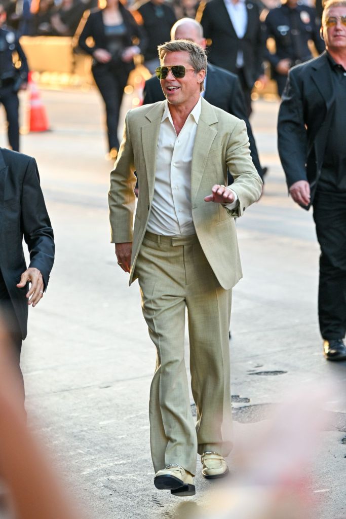 Brad Pitt is seen outside the premiere of "Wolfs" in LA 