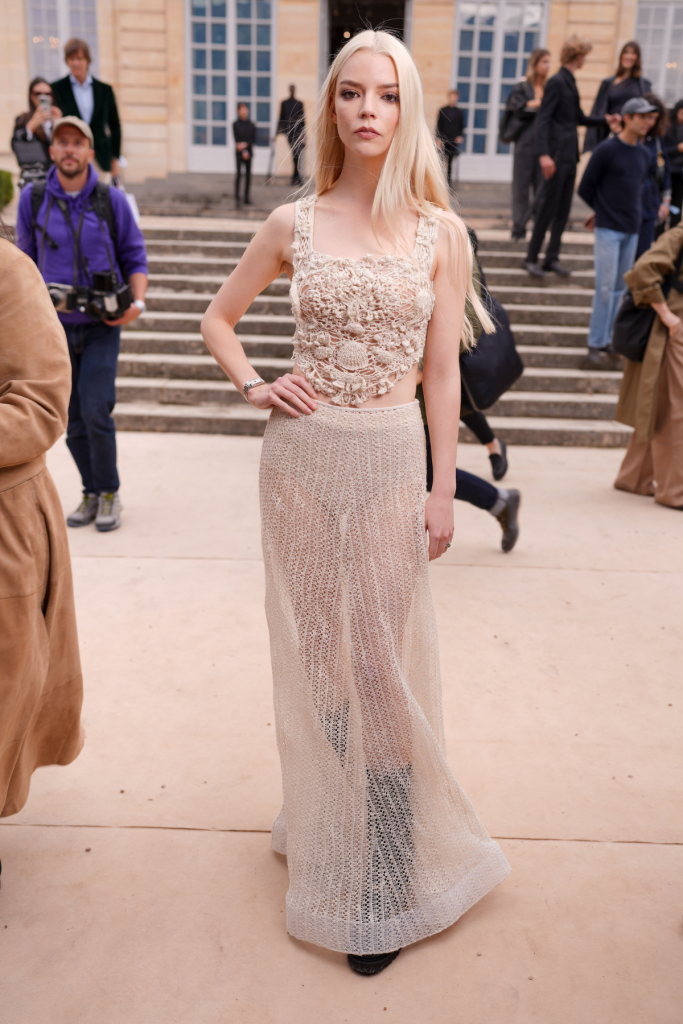 Anya Taylor-Joy at Christian Dior RTW Spring 2025 as part of Paris Ready to Wear Fashion Week held at Musée Rodin on September 24, 2024 in Paris, France.