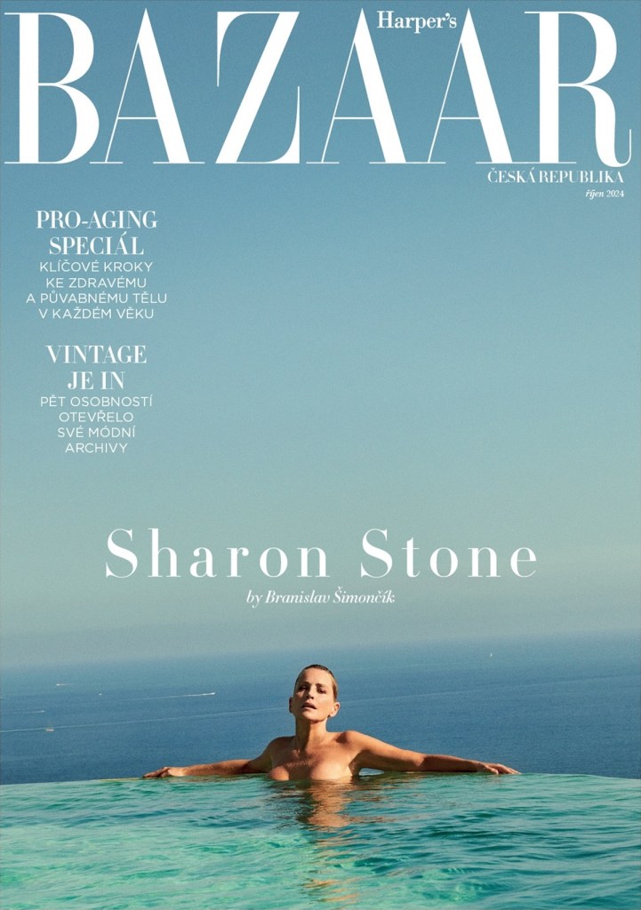 Harper's Bazaar Czech Republic October 2024 : Sharon Stone by Branislav Simoncik 