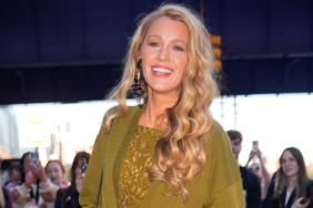 Blake Lively sheer dress cardigan