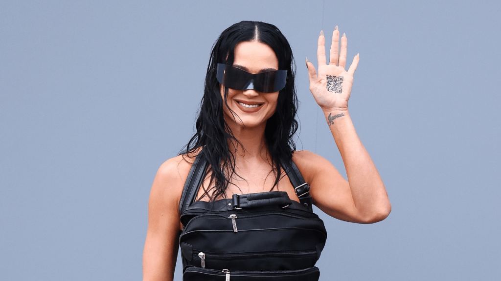 Katy Perry attends the Balenciaga Paris Womenswear Spring-Summer 2025 show as part of Paris Fashion Week on September 30, 2024 in Paris, France.