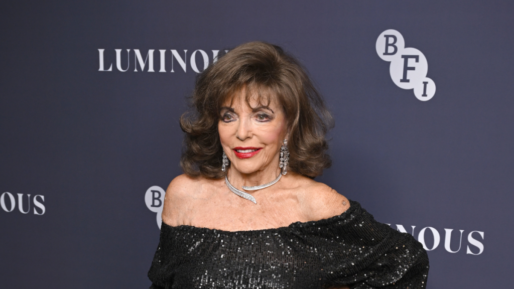 Dame Joan Collins attends the BFI London Film Festival Luminous Gala 2024 at The Roundhouse on October 01, 2024 in London, England.