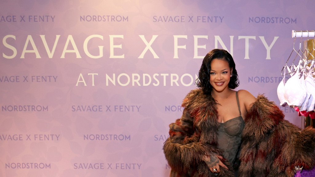 Rihanna attends the Savage X Fenty Celebration of Lavish Lace Debut at Nordstrom Century City on October 10, 2024 in Los Angeles, California.