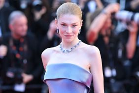 Hunter Schafer attends the "Kinds Of Kindness" Red Carpet at the 77th annual Cannes Film Festival at Palais des Festivals on May 17, 2024 in Cannes, France.