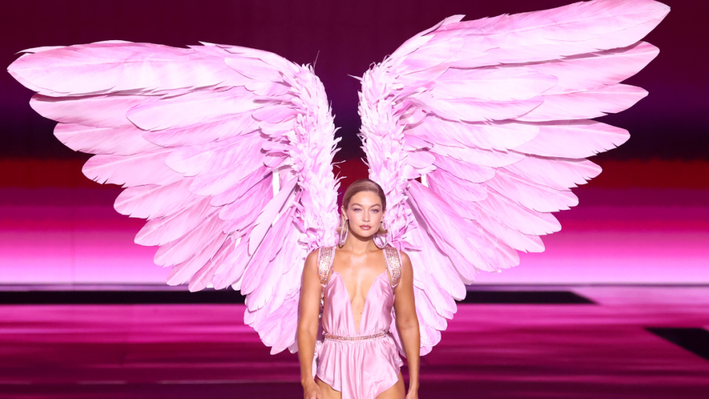 Gigi Hadid walks the runway for the Victoria's Secret Fashion Show 2024 on October 15, 2024 in New York City.