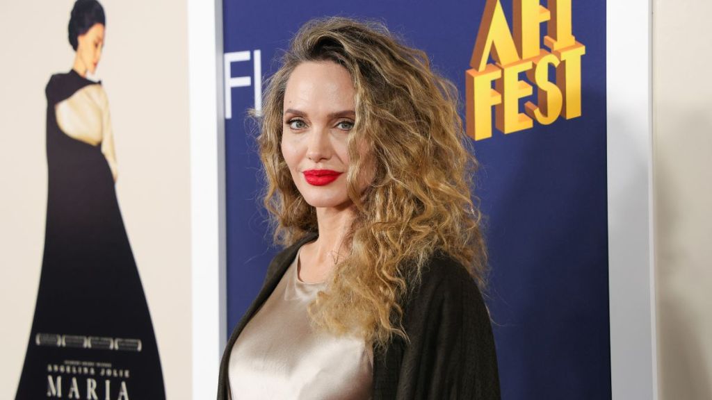 Angelina Jolie at the "Maria" screening at AFI Fest at TCL Chinese Theatre on October 26, 2024 in Los Angeles, California.