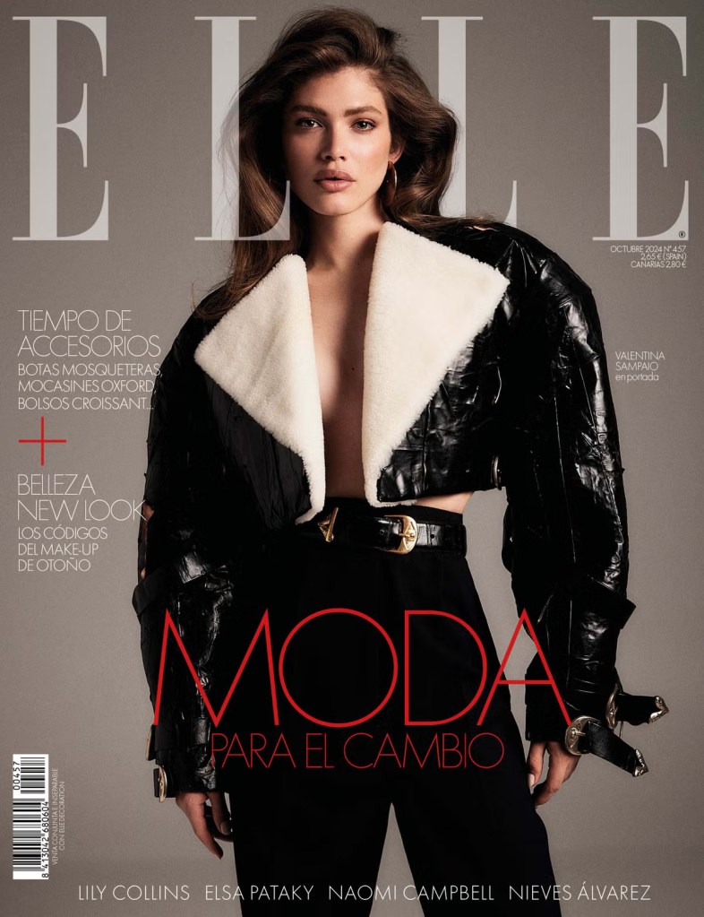 Elle España October 2024 : Valentina Sampaio by Rocio Ramos 