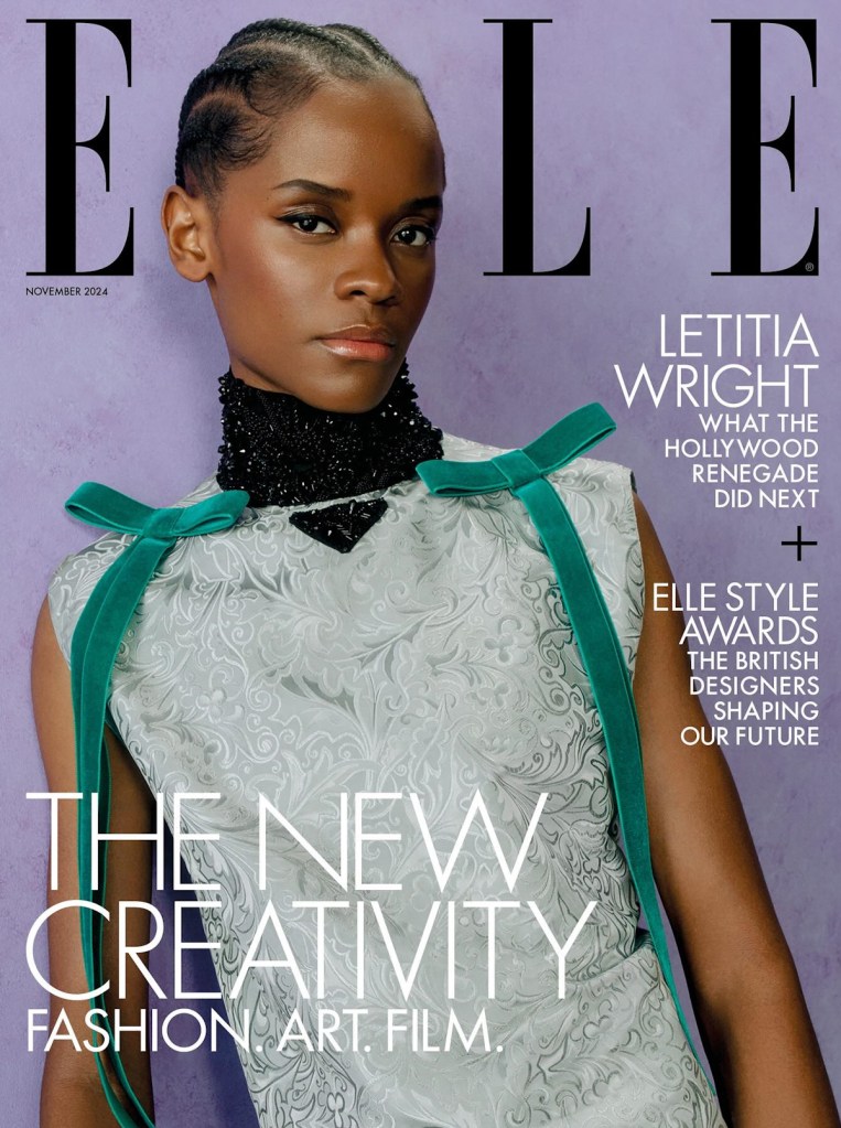 UK Elle November 2024 : Letitia Wright by Christina Ebenezer 