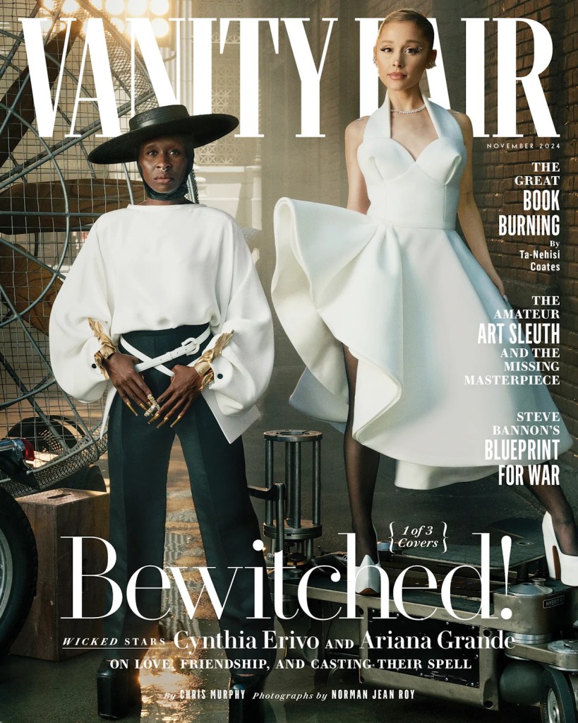 Vanity Fair November 2024 : Cynthia Erivo & Ariana Grande by Norman Jean Roy 